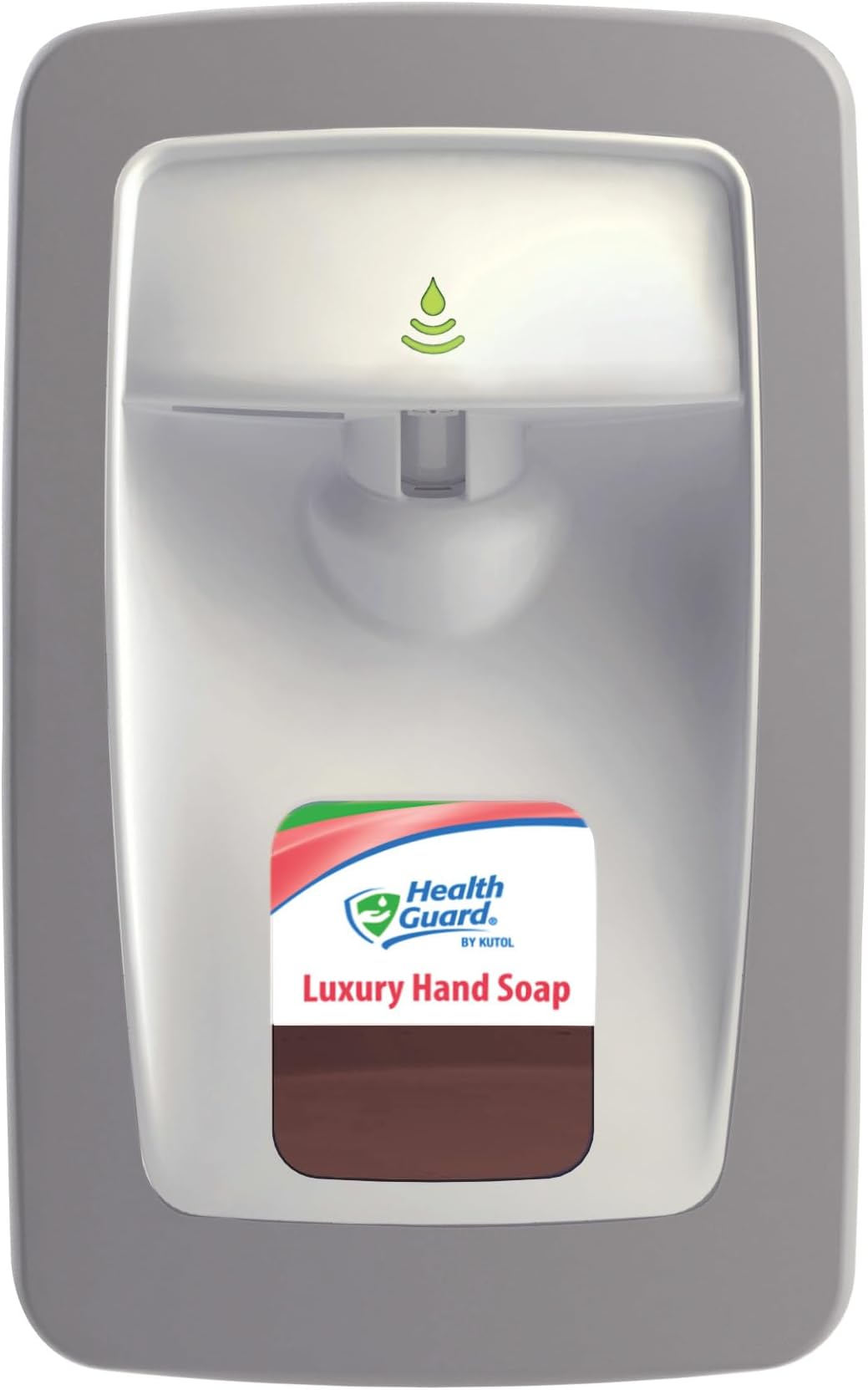 デザイナーシリーズ MS016WH32 ノータッチ (自動) 壁取り付けディスペンサー プラスチック 1250ml ホワイト グレーの縁取り