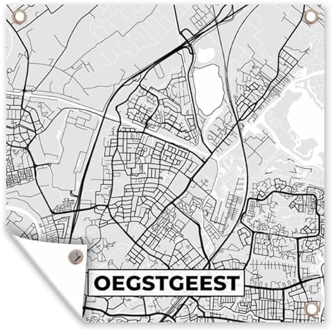 Garden Poster - Decoration - 100x100 cm - Map - Oegstgeest - Map - City map Cover