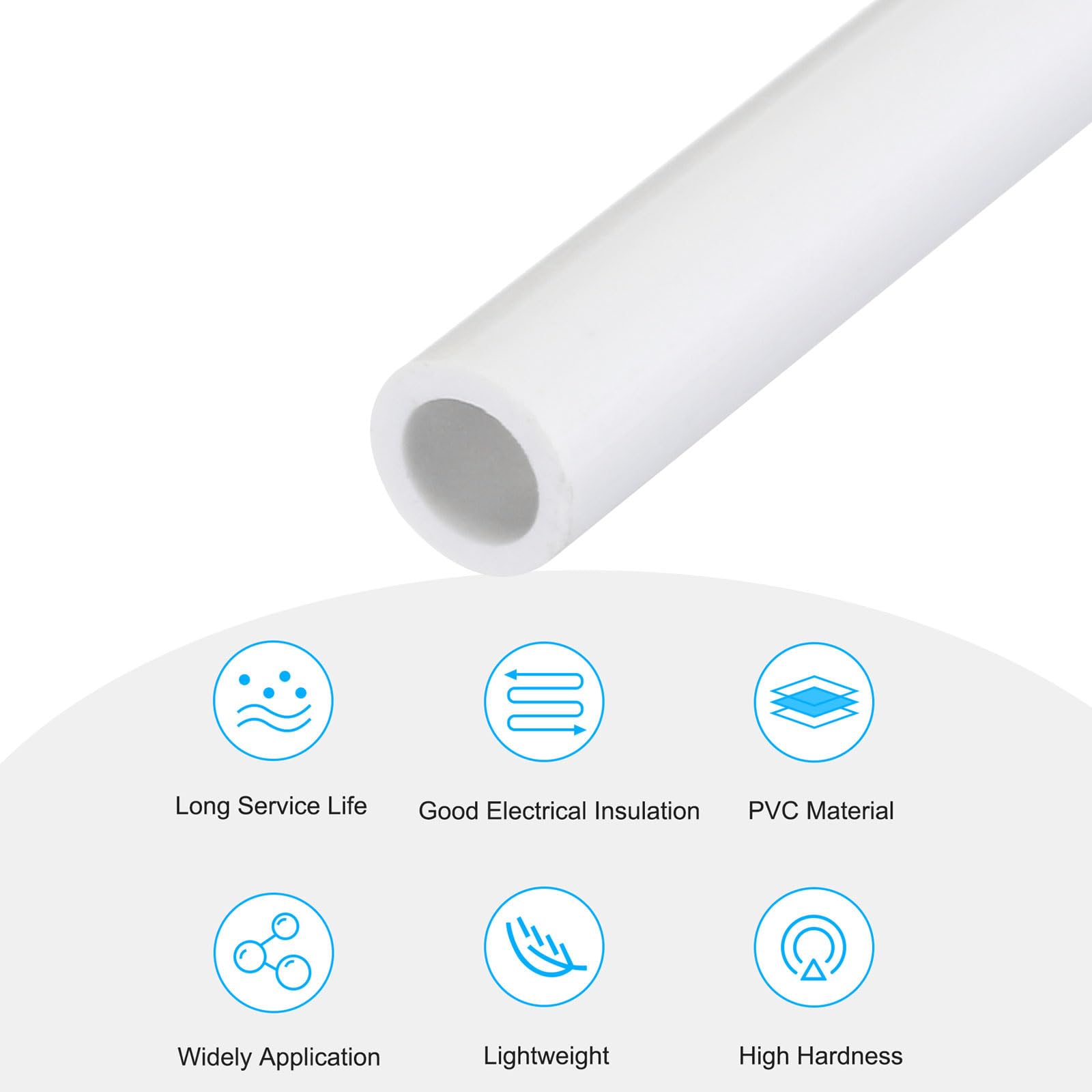 Rebower Tuyau Rigide En Plastique Transparent De 14" 6 Mm X 8