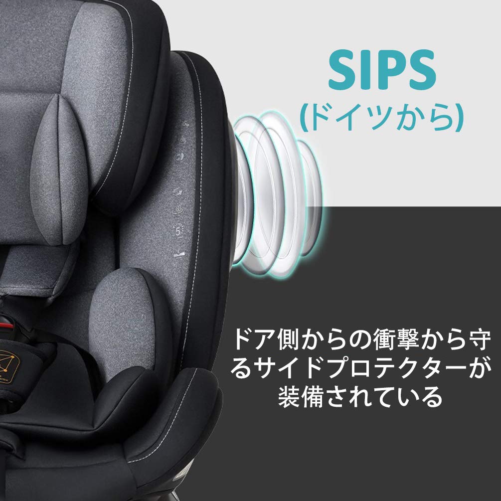 極美品 IMPETUS チャイルドシート　ISOFIX 新生児〜12歳 極美品 IMPETUS チャイルドシート ISOFIX グレー 新生児〜12歳 IMPETUS