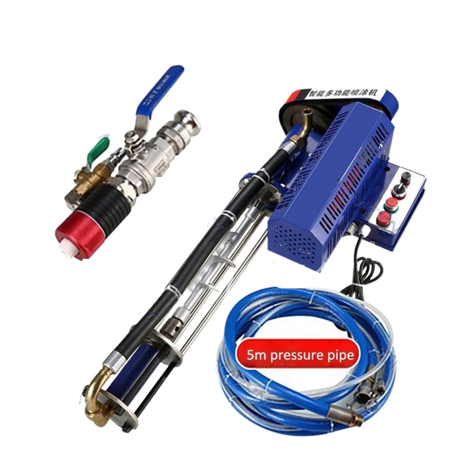2800W Multifunzionale Polvere di Stucco Cemento Mortaio Poliuretano Impermeabile Rivestimento In Lattice Parete Esterna Pietra Vernice Macchina A Spruzzo per fabbriche e grattacieli(Mini straight gun)