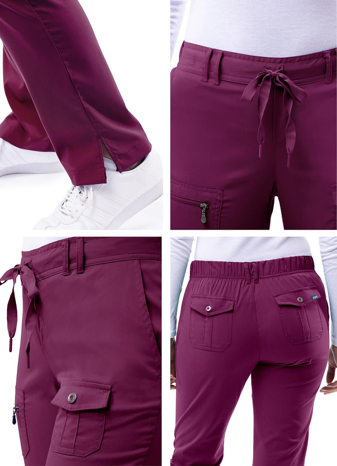 Adar Pro Scrubs for Women - Skinny Leg Yoga Scrub Pants - Image 4