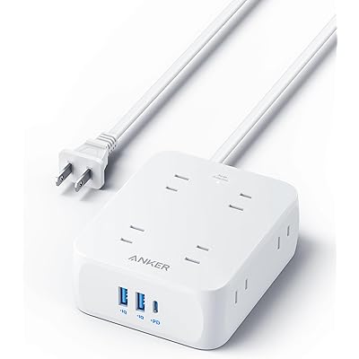 Anker USB Power Strip (11-in-1) (USBタップ 電源タップ AC差込口 USB-C ポート USB-A ポート 延長コード 1. …