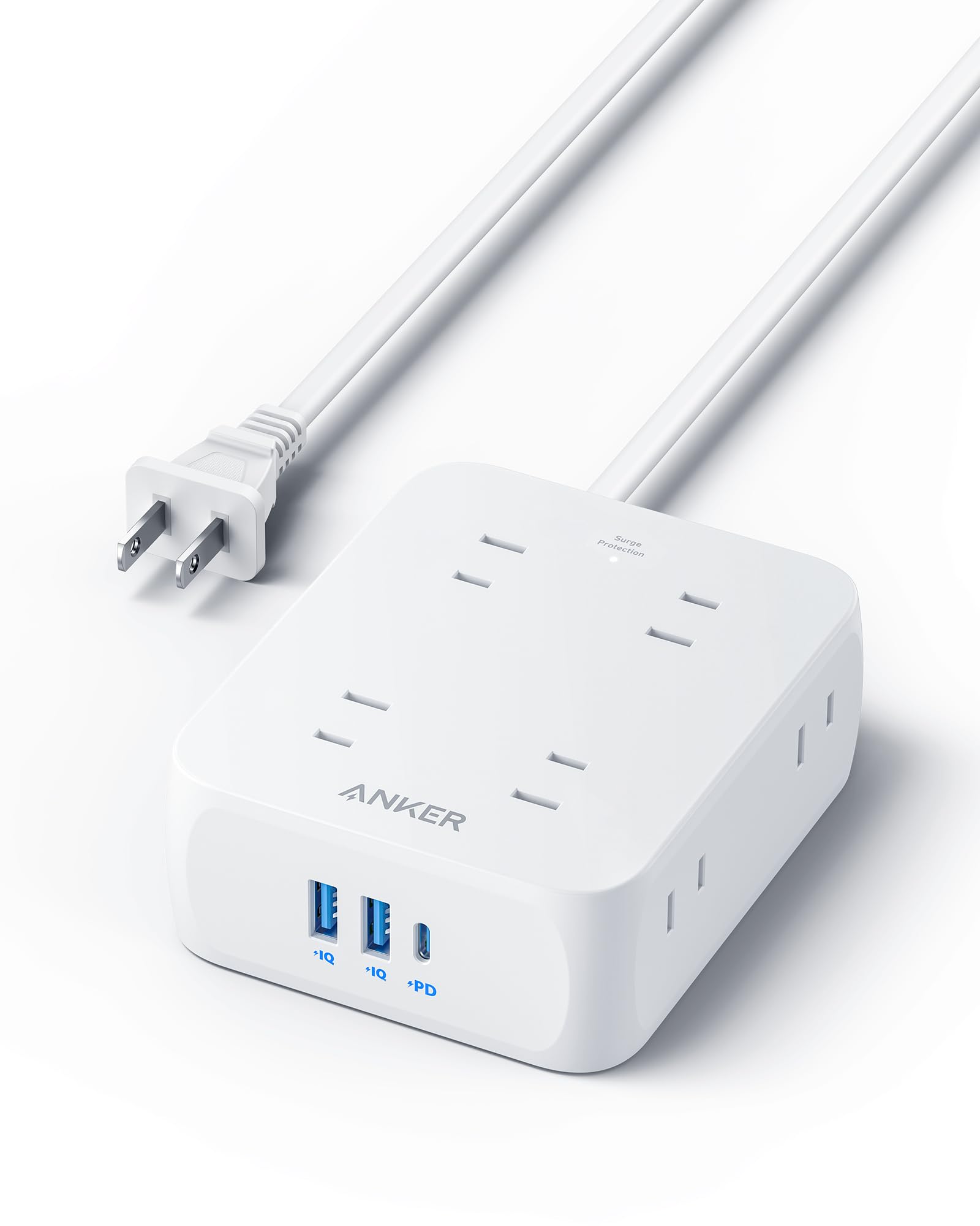 Anker USB Power Strip (11-in-1) (USBタップ 電源タップ AC差込口 USB-C ポート USB-A ポート 延長コード 1.5m) 【PSE技術基準適合/USB Power Delivery対応/コンパクトサイズ】