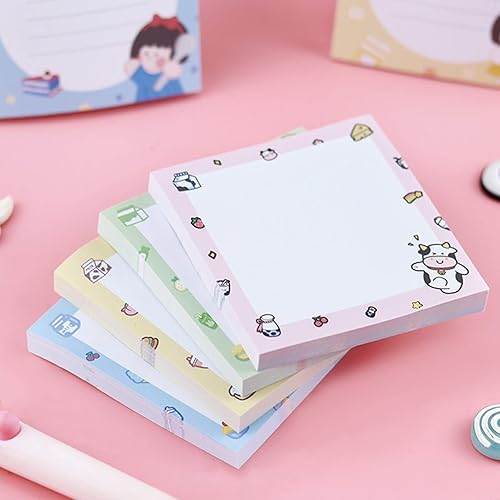 Miniatura 9 de Paquete de 4 notas adhesivas de mariposa, bloc de notas adhesivas de 3 x 3 pulgadas, bloc de notas adhesivas de mariposa Kawaii, bloc de notas