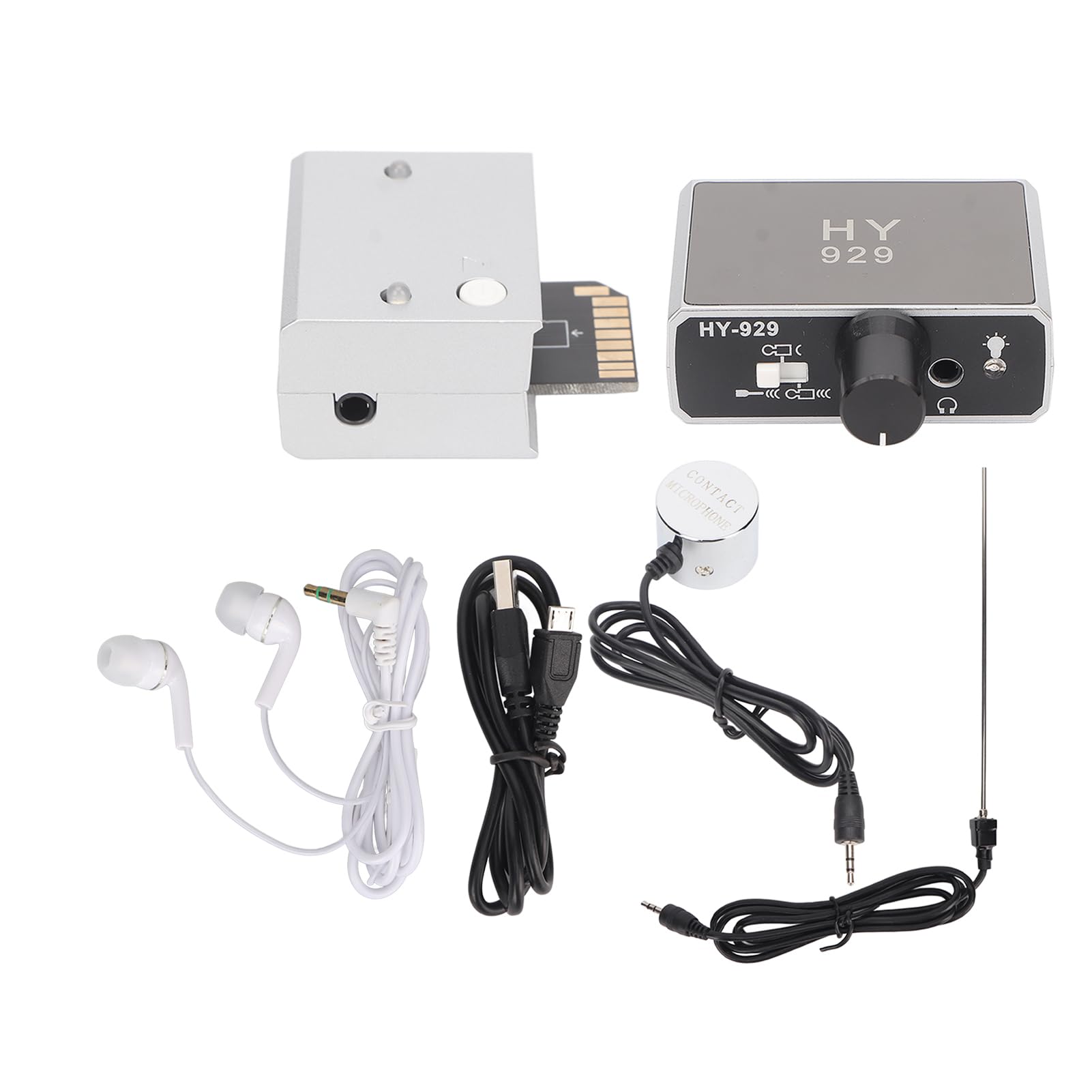 Détecteur de Fuite de Tuyau, Moniteur de Fuite de Tuyau d'eau Souterrain HY929, Kit D'accessoires de Détecteur de Fuite de Tuyau d'eau à Haute intensité à Double Sonde