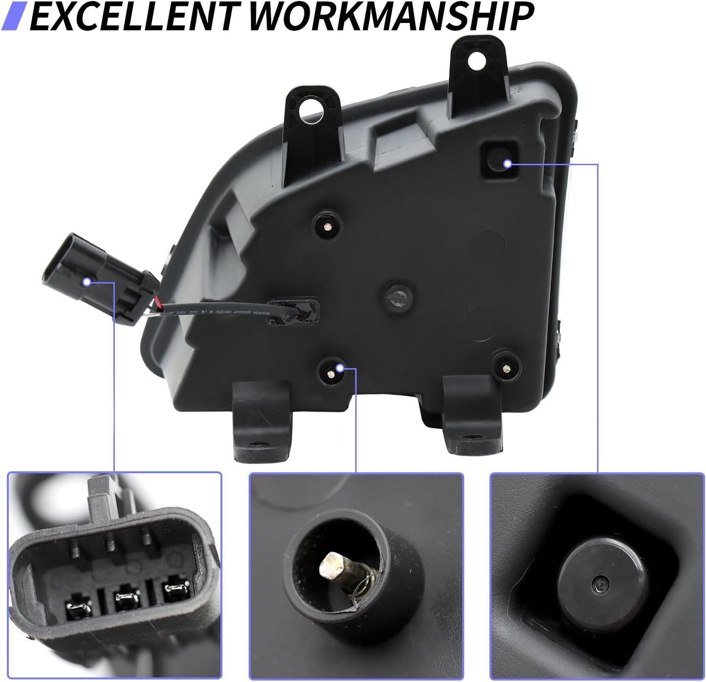 LED Fog lights Fits for 2018 2019 2020 2021 2022 2023 2024 Volvo VNL Fog Lamp Right Passenger Side Clear Lens Replacement 82775828 82775826 (White, Right Passenger Side)