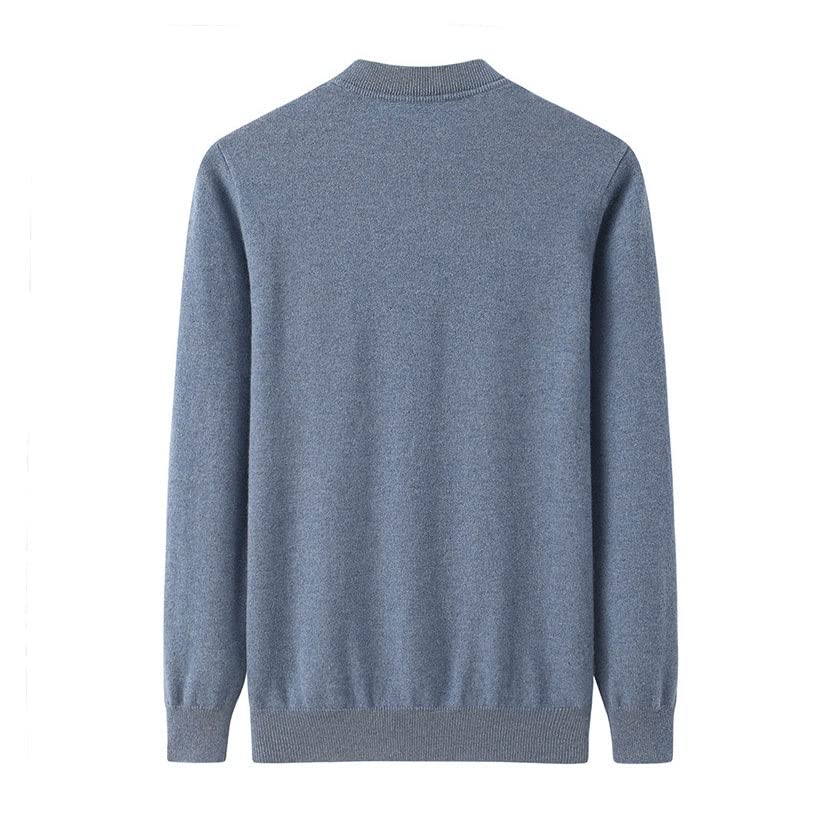 Cashmere Thickened Round Neck Wool Pullover Men's Winter Daily Casual Loose Sweater2