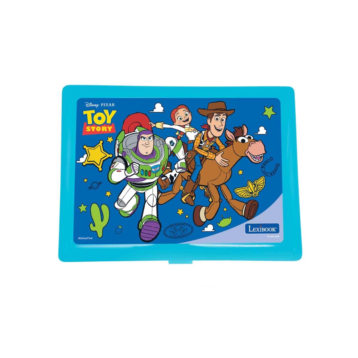 Lexibook, Toy Story Dwujęzyczny Laptop Edukacyjny, Angielski i Włoski, 164 aktywności, matematyka, gra logiczna, tryb muzyczny, duży ekran LCD, niebieski, JC601TSi5LXB