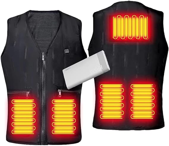 Amazon ｋａｙｉｙａｓｕ 電熱ベスト ヒーター付きベスト 防寒着 メンズ レディース 電熱インナー 加熱 ヒーター5つ ヒートベスト 電熱ウェア チョッキ Vネック 暖房服 Usb式 発熱コート バイク アクティブベスト 通販
