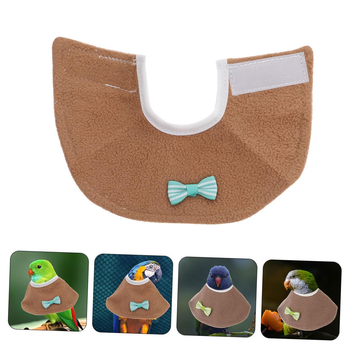 Happyyami Bite Collar Bird Neck Protector Cone Collar for Bird Harness for Conure