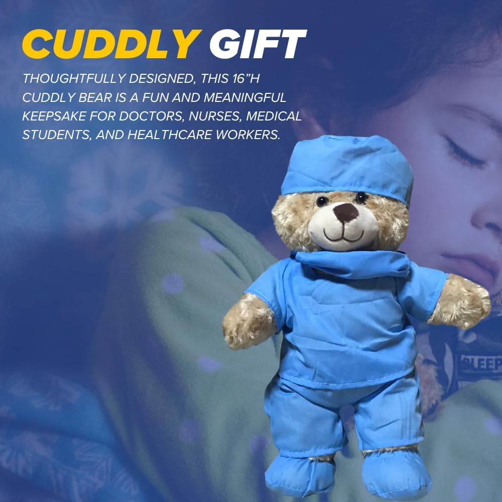 Nurse Hugs-a-Lot Teddy Bear by ZZZ Bears, Gift for Kids & Adults in The Hospital, Nursing Students & Healthcare Heroes, Get-Well-Soon Bear for Surgery Recovery - Image 5