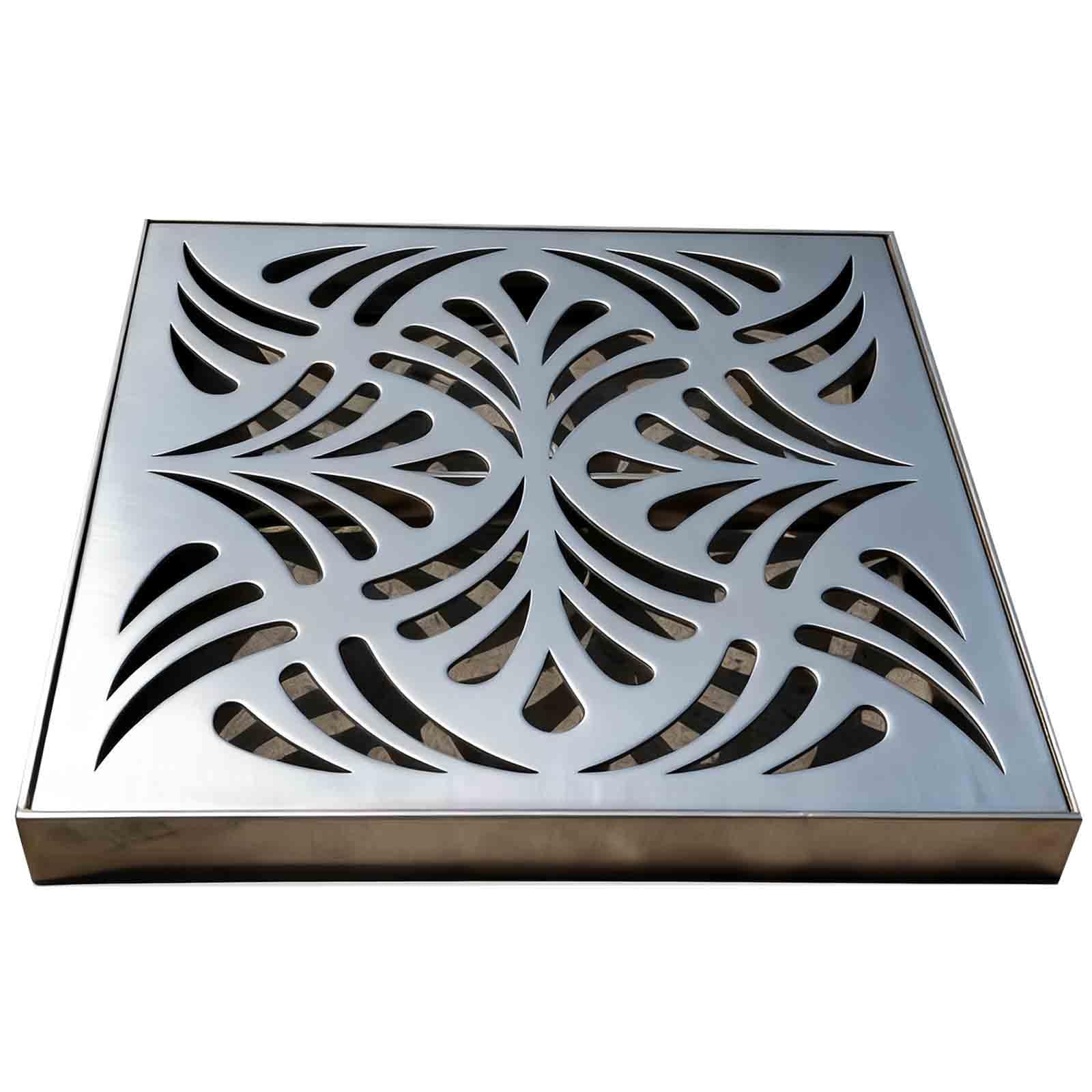 Couvercle de regard anti-rouille pour éviter l'eau stagnante avec grille d'évacuation 35 cm