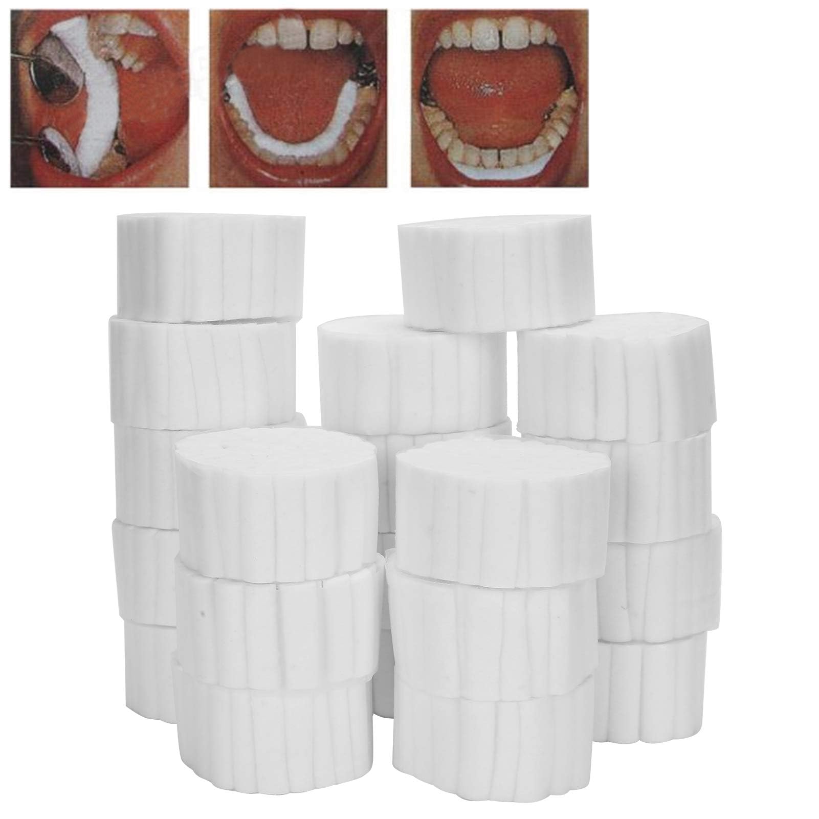 1000 rouleaux de coton dentaires en coton naturel, ultra-absorbants, emballés individuellement, idéaux pour cliniques dentaires, saignements de nez et hygiène buccale