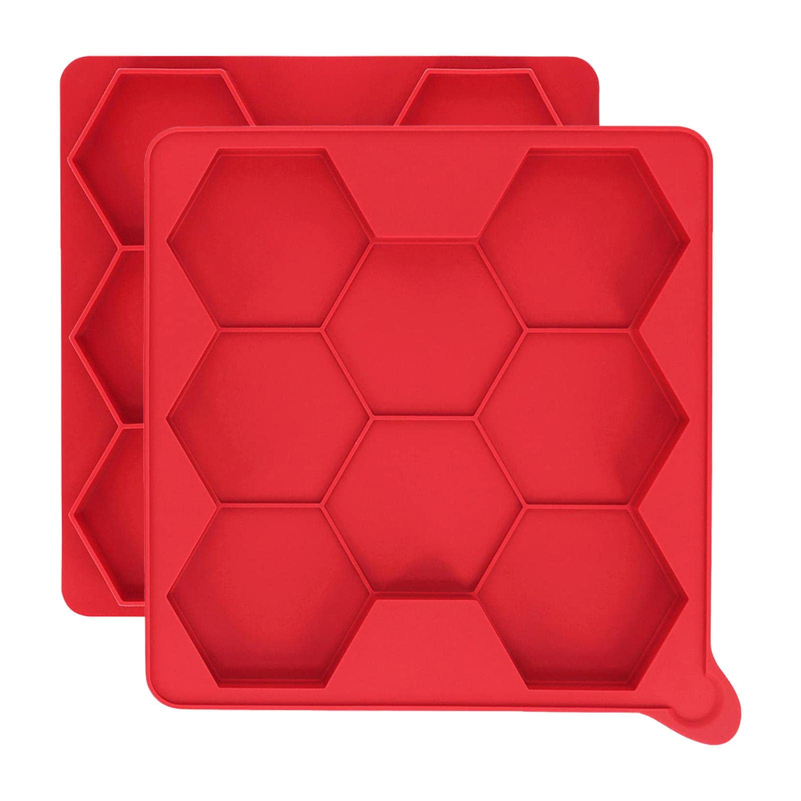 ulapithi Silicone Burger Press,8 in 1 Non-Stick Hamburger Slider Mold Hexagonal Patty Maker Press | Small Multiple Burger Shaper Mold, Meat Slider Shape Trays