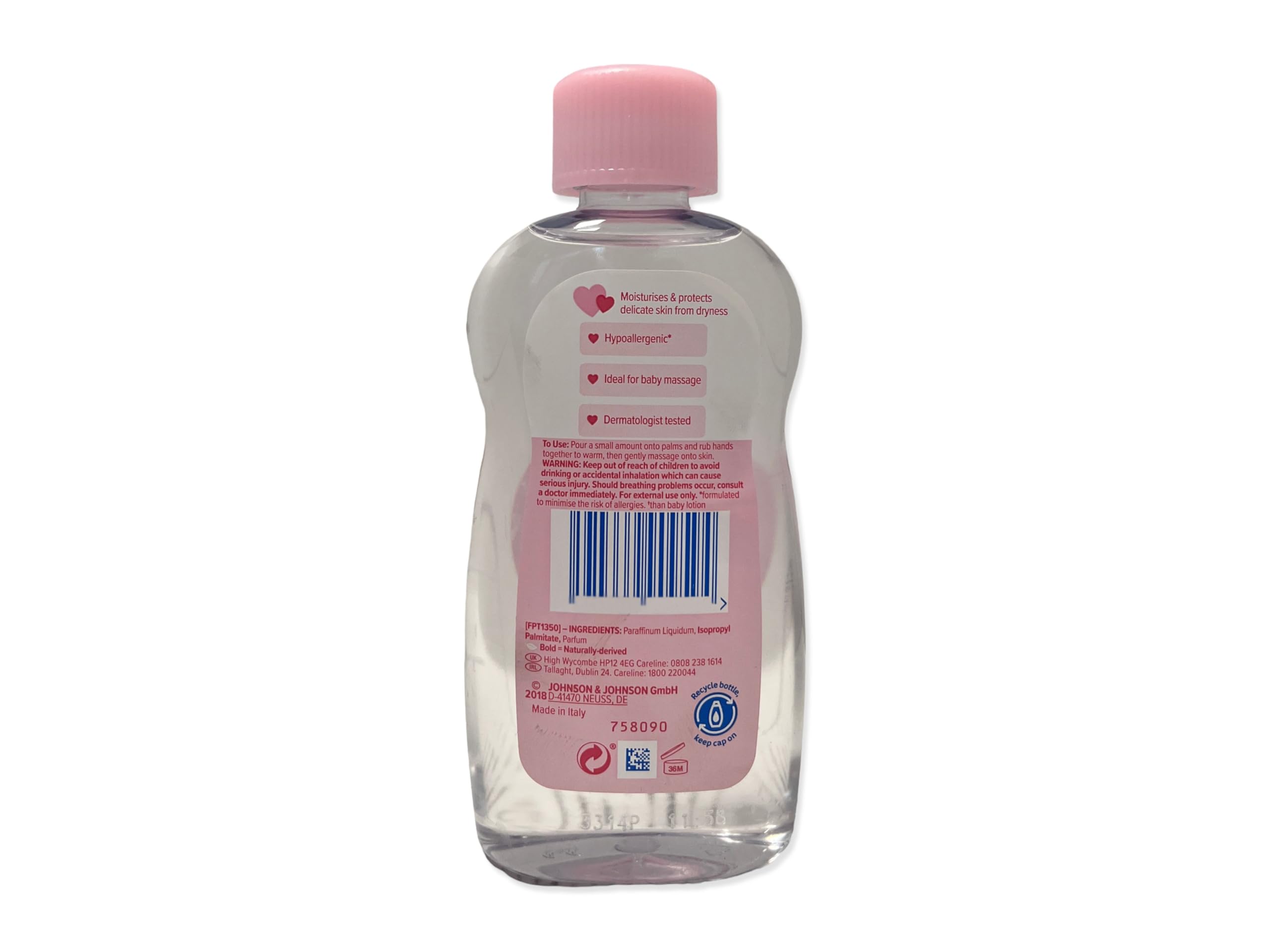 Johnson's Baby Oil 200 ml (confezione da 6)