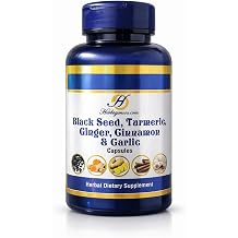 HERBOGANIC Black Seed, Turmeric, Ginger, Cinnamon, and Garlic Capsules 500mg 60 Capsules| Boosts Immunity | Natural Dietary Supplement for a Stronger Immune System | Helps Stregthen The Body......