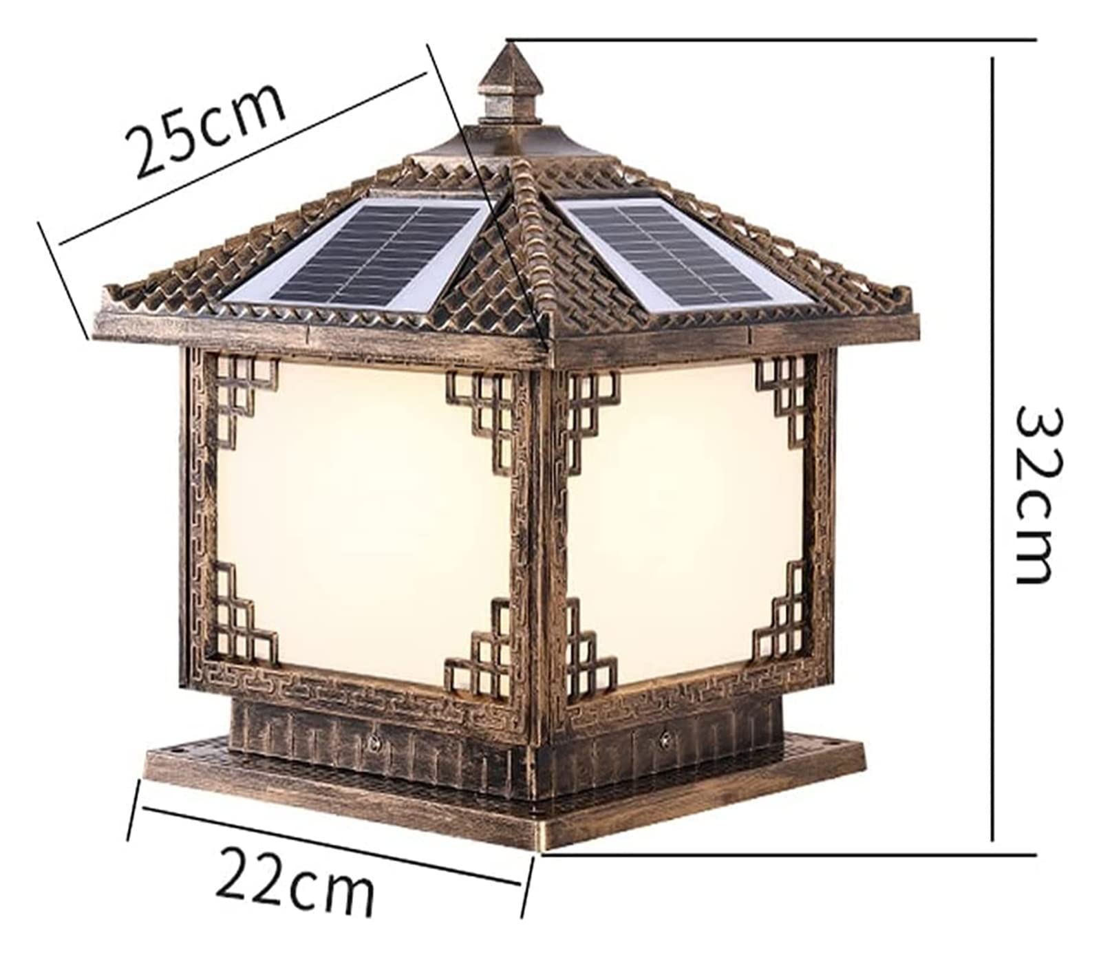 Lampy słupkowe oświetlenie zewnętrzne podwórko oświetlenie zewnętrzne solarne słupek lampa kolumnowa wodoodporna bramka lampa filarowa ogród światło uliczne trójkolorowe oświetlenie dziedzińca