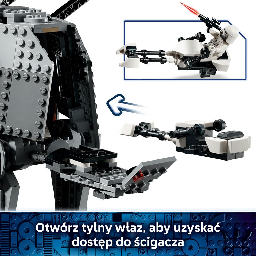 LEGO Star Wars AT-AT Resztek Imperium i INT-4 75454 | Maszyna krocząca, zabawka dla 10-latka, prezent Star Wars dla dzieci, model do ekspozycji, 1453 elementy