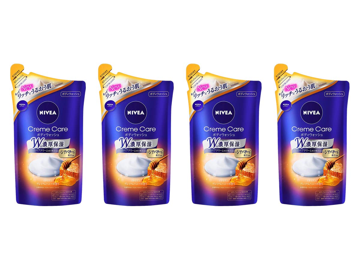 【セット品】 ニベア クリームケアボディーウォッシュ ハニー 詰替用 360ml × 4個