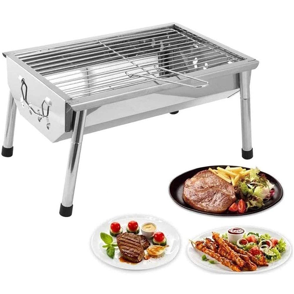 Tbddsd One Color Barbecue, Barbecue Grill Charcoal Stainless Steel Portable Bbq Tool Kits For Outdoor Cooking Camping Hiking Picnic Patio Smokers
