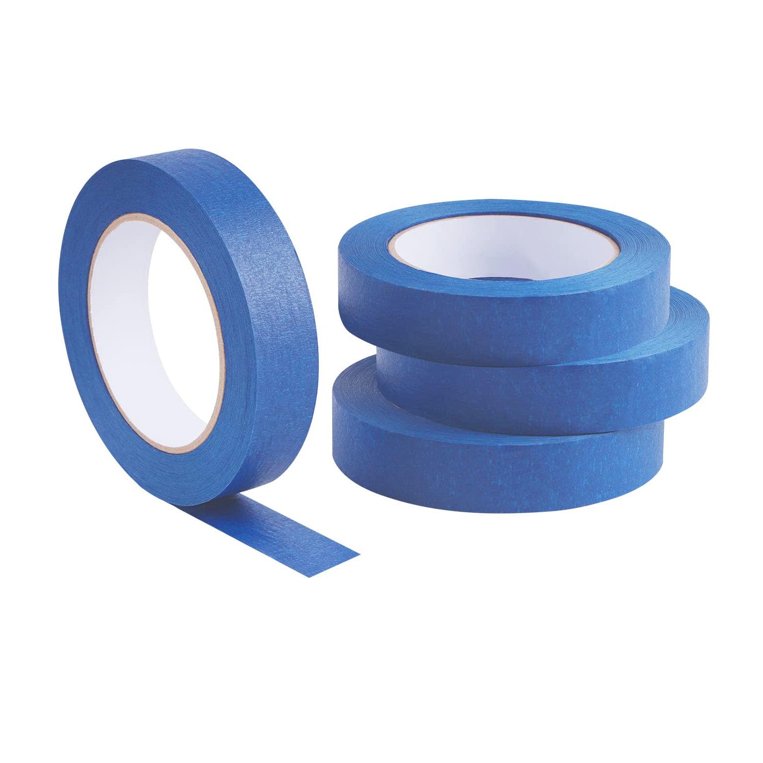 HBSTUDIO 4 Rolls Blue Painters Masking Tape, Blue Masking Tape Bulk Multi Pack 25mm x 55m Professional & DIY Use Decorating Crafts Body Spraying