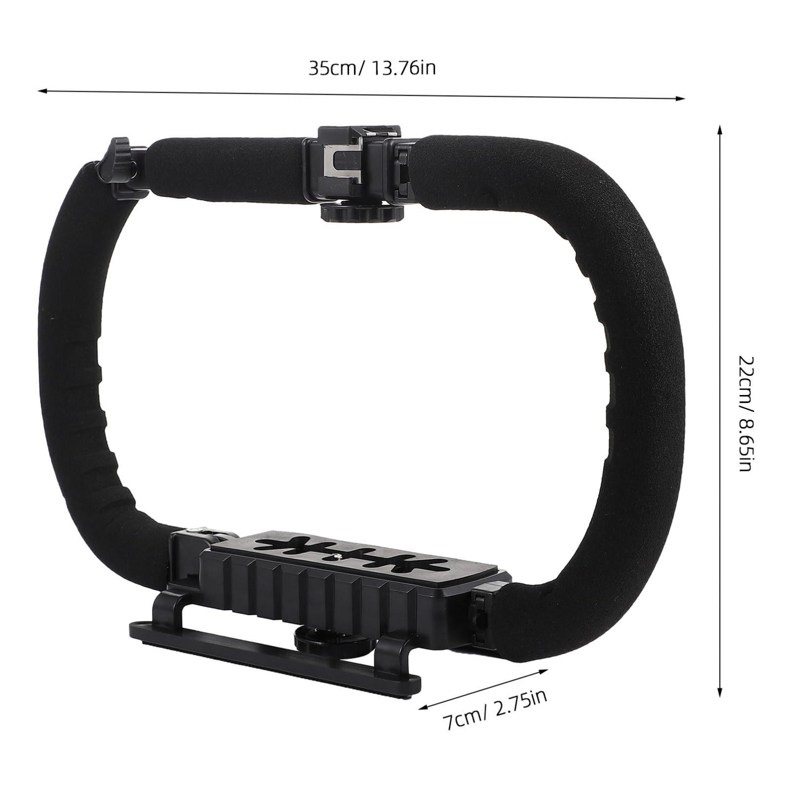 Hemobllo Stabilizzatore 1/4 Pollice Hot da e 3 Shoe Antiscivolo Design in Plastica e Metallo per Smartphone Videocamere