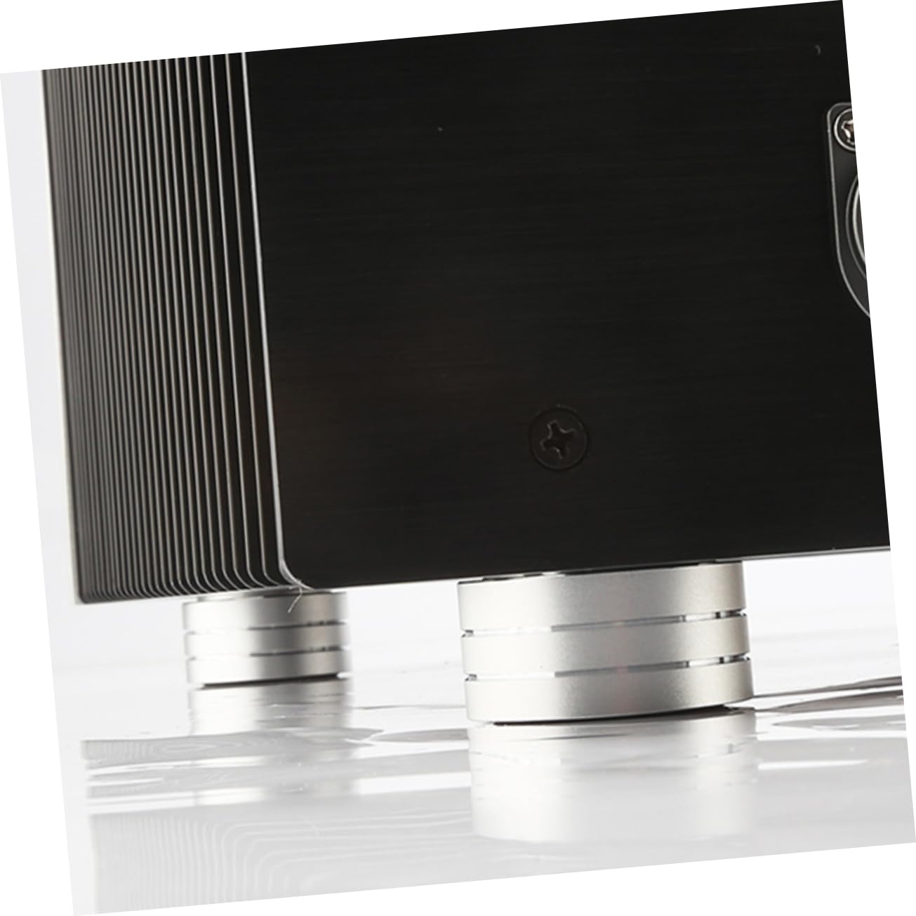 SEWOART Aluminum Speaker Feet Pads Non-Skid Rubber Rings for Stereo Sound Isolation