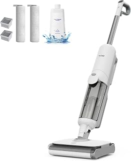 T9 Pro Cordless Wet Dry Vacuum Cleaner, Smart Vacuum Mop for Sealed Hard Floors Deep Cleaning, Upgraded Dual Roller Brushes Head, Vacuum & Mop & Wash 3 in 1, Self-Cleaning System, Electric Mop