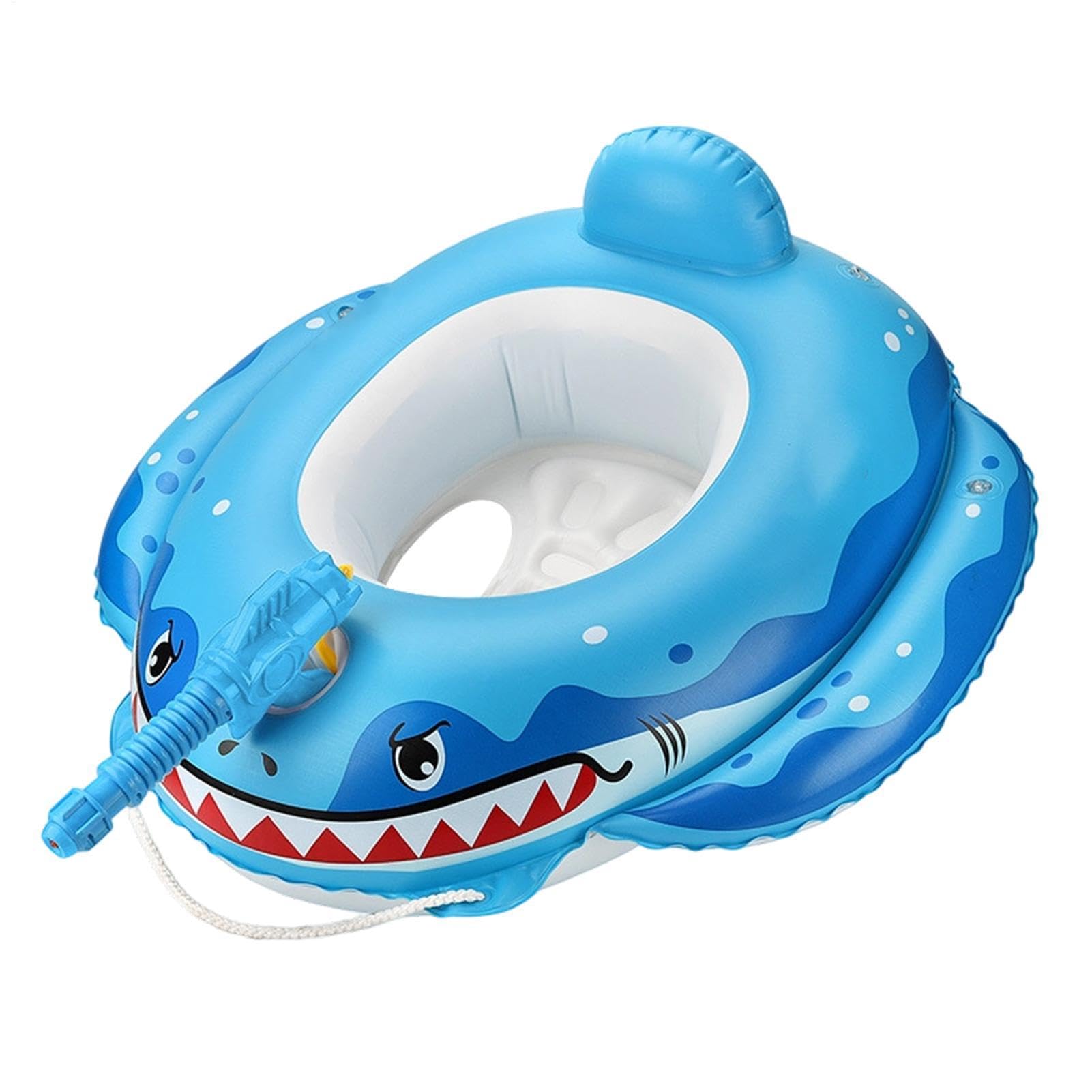Shark Piscina gonfiabile per bambini, isola galleggiante con spruzzo d'acqua | Sedile da nuoto per bambini, per ragazze, bambini, viaggi, resort, parco acquatico, feste, giardino all'aperto