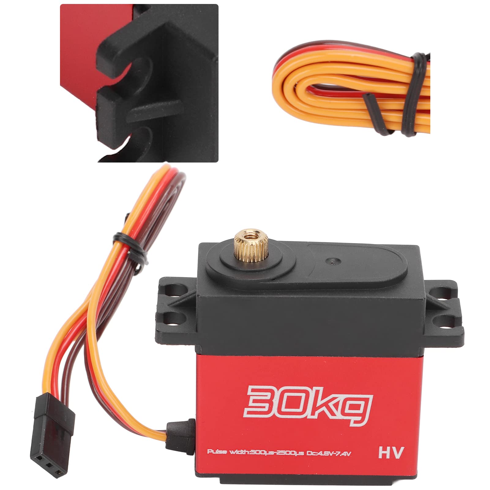 4 sztuk RC 30KG Servo Metal Gear Stop Aluminium Wodoodporny RC Sterownik Silnik Z Metalowym Servo Arm 25T dla Samochodu 1/10 RC
