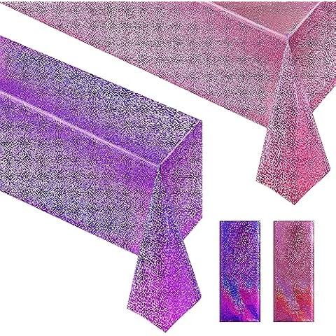 Just Shimmer Holographic Tablecloths for Parties Cover