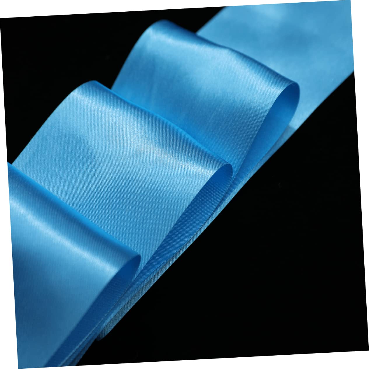 BESPORTBLE Ruban de Gymnastique Artistique Bleu 2 Pièces Poignée en Bois et Soie