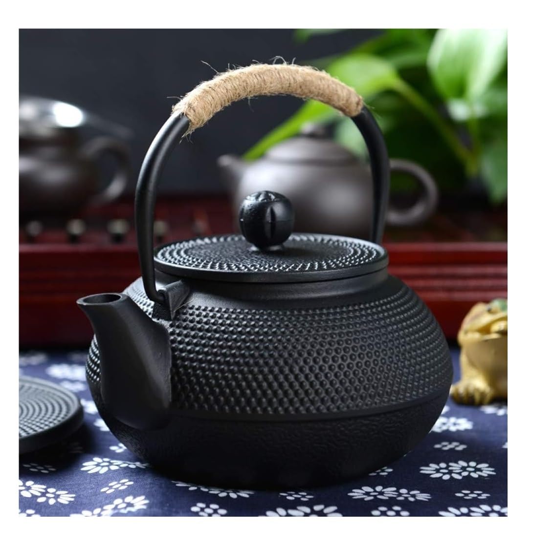Teiera da Fornello Infusore Rivestito Giapponese per Teiera in Ghisa, Bollitore per tè per Piano Cottura per Bollire Il tè con Acqua Calda Bollitore per tè