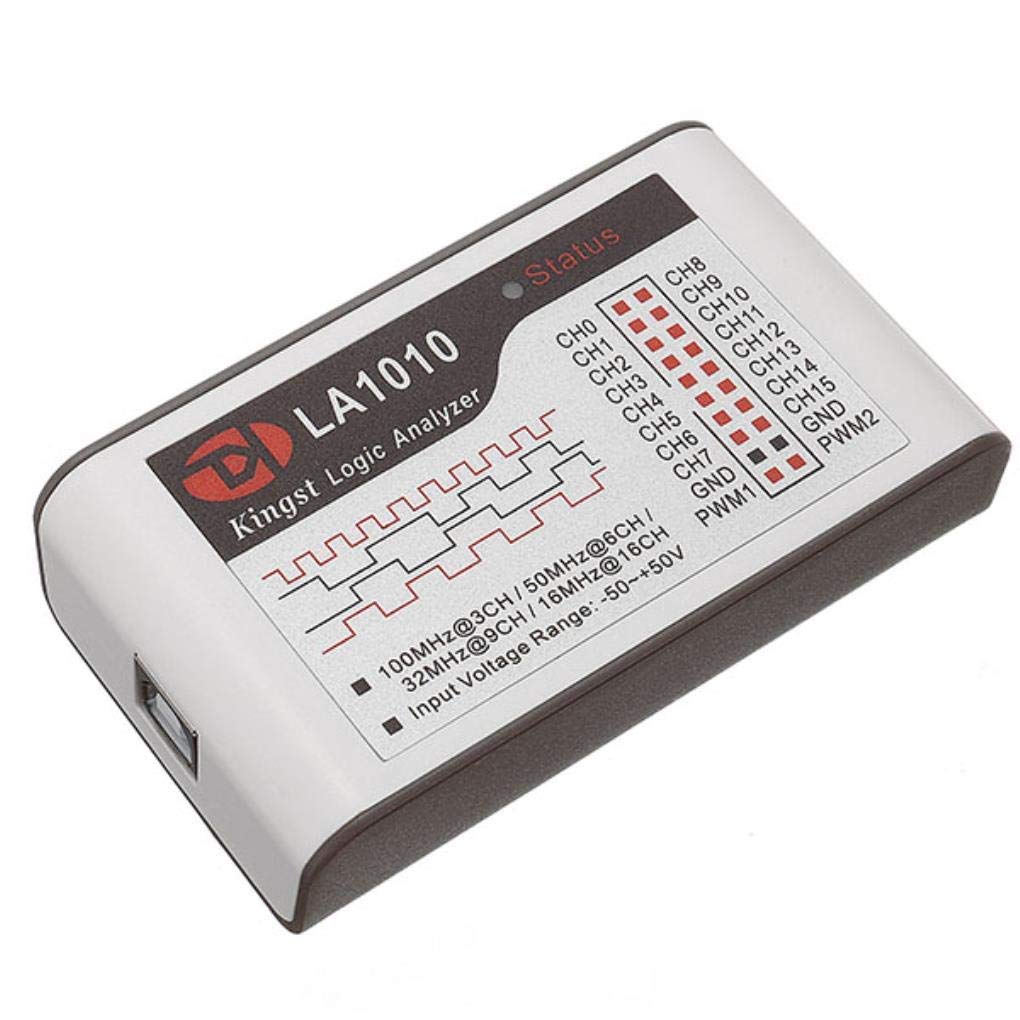 Logic Analyzer LA1010 100M-Frequenzanalysator USB 2.0/3.0 16-Kanal Einstellbar integrierter PWM Generator