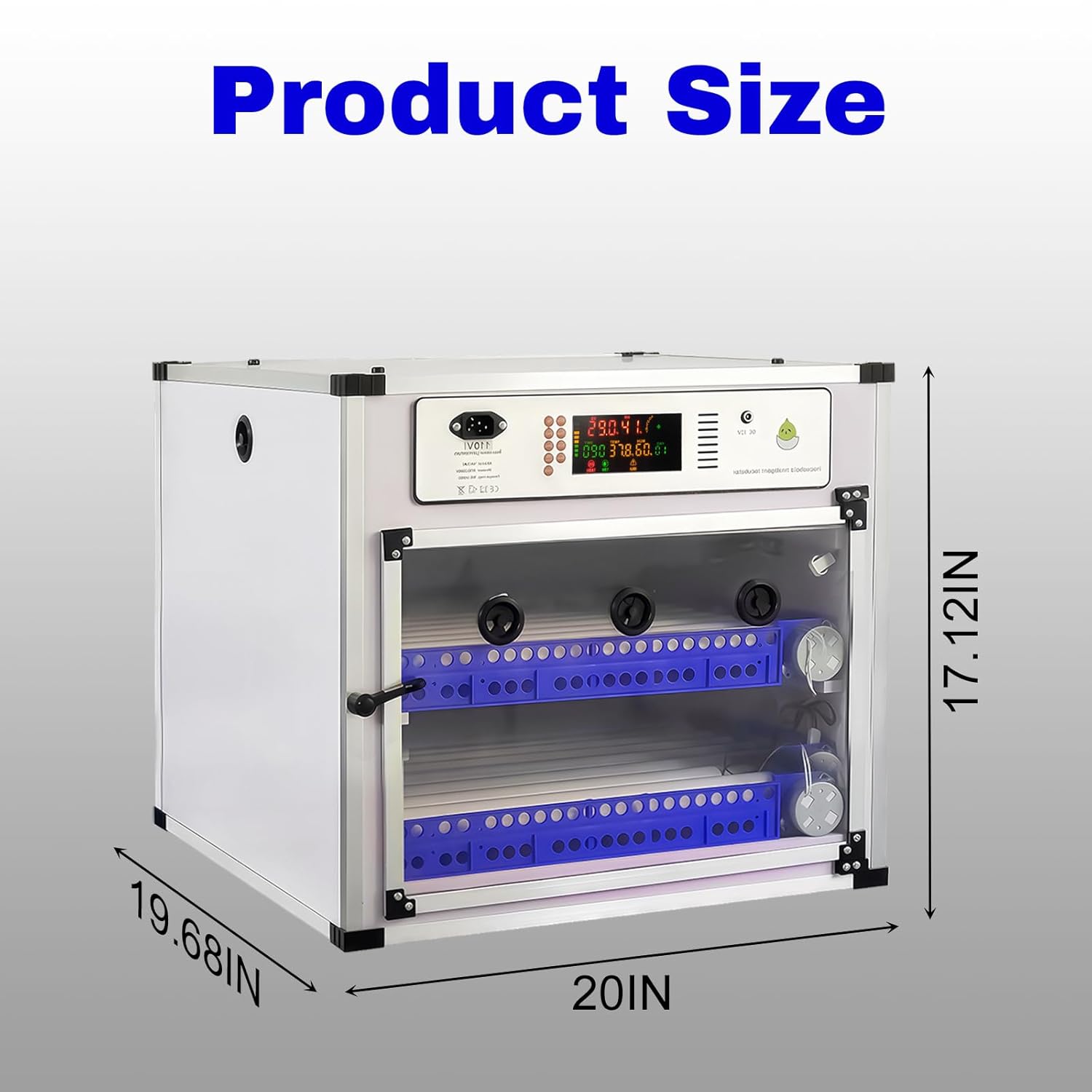 136 Eggs Incubator ，Automatic Incubator for Hatching Eggs, with Automatic Egg Turning and Temperature Humidity Control, Poultry Hatching Incubator for Chicken Duck Goose Quail Bird
