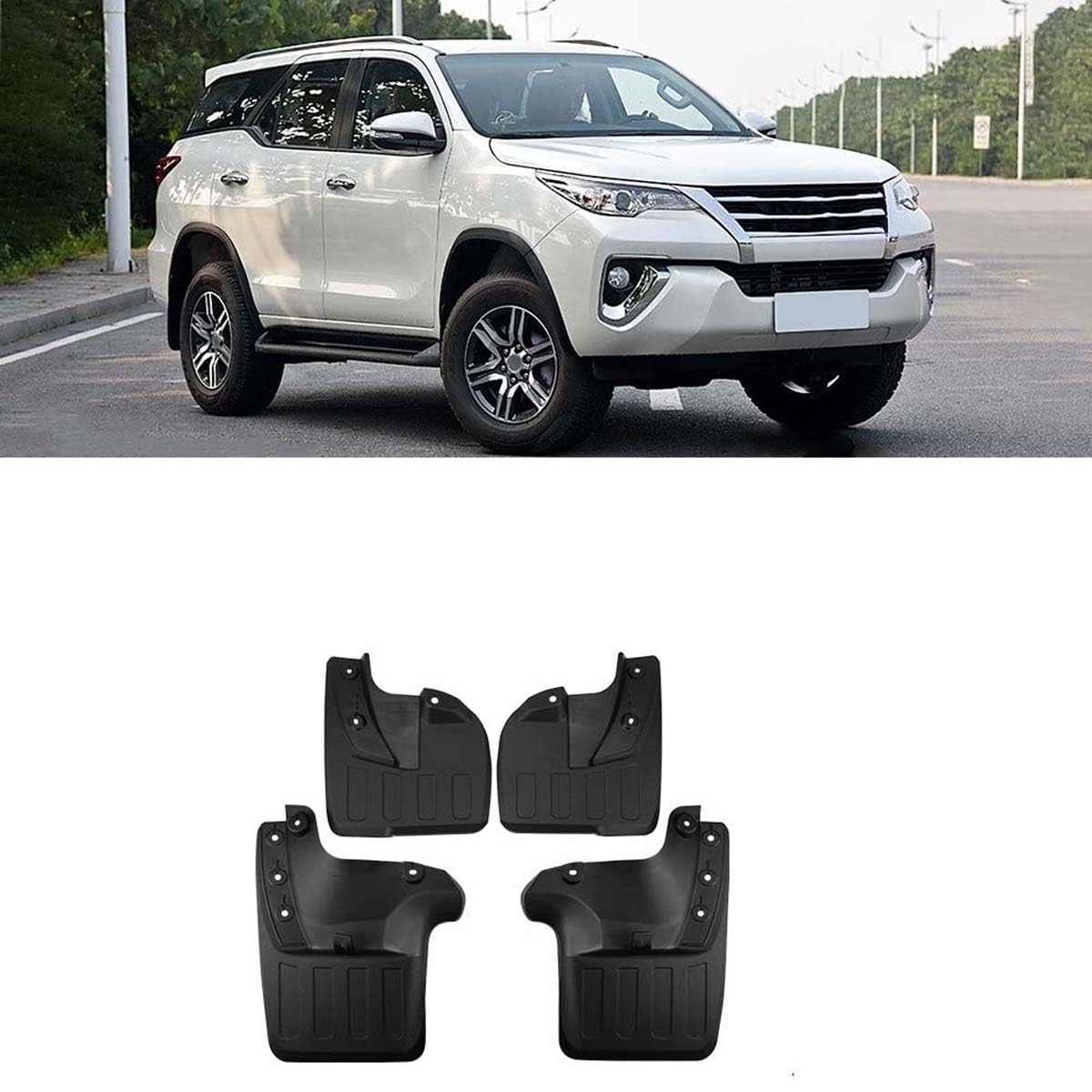 BXQDAM Car mud flaps,Compatible with Toyota Fortuner 2016-2025,Car exterior accessories