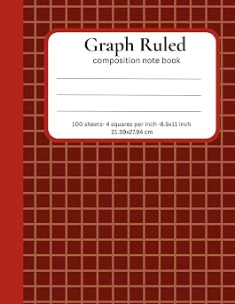 Graph Paper Composition Notebook 4 Squares Per Inch Graph Ruled Notebook, 8.5 x 11 Inches Quad Ruled Grid Paper Notebook for Math, Notes, Graphing, Drawing, School and Office Use