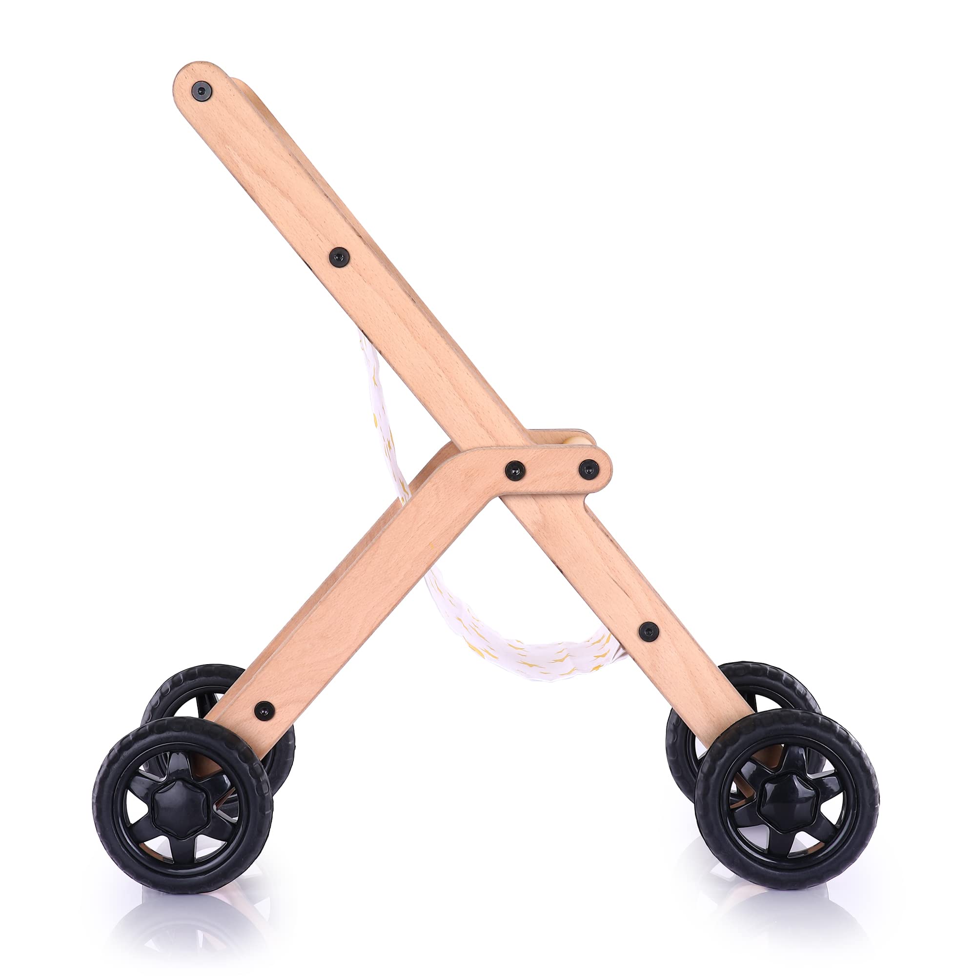 Favor Poussette en Bois pour poupées, Poussette de poupée de Style rétro pour bébés, Jouets de crèche Montessori et marchette pour bébé, Jouet de Poussette en Bois