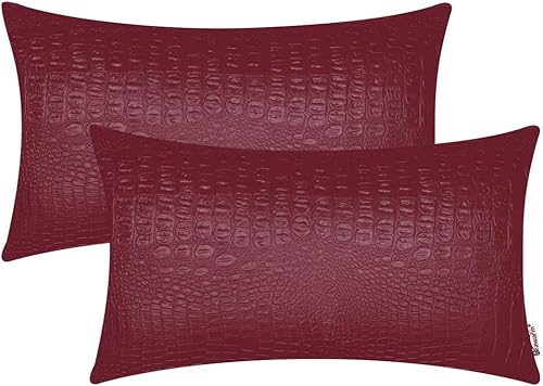 Miniatura 214 de BRAWARM Fundas de almohada de piel sintética de 16 x 16 pulgadas, paquete de 2 fundas de almohada de cuero plateado, almohadas decorativas de piel