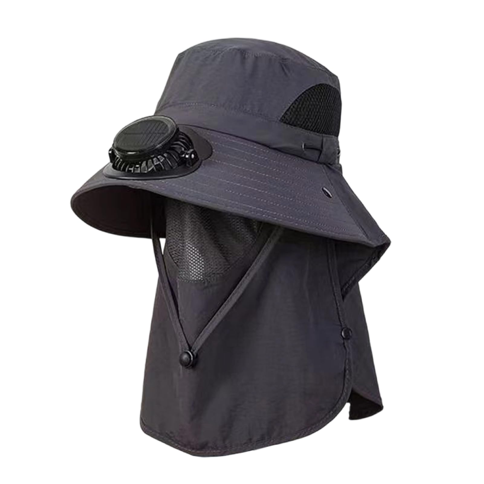 matumou Solar Hat Outdoor Cooling Hat with Neck Flap Face Cover Wide Brim Breathable for Hiking Fishing