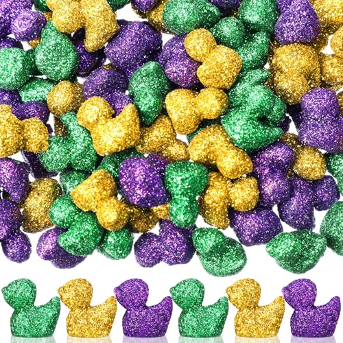 Yaocom 100 Piezas Mini Estatuas Pato Brillante Multicolor miniatura 1