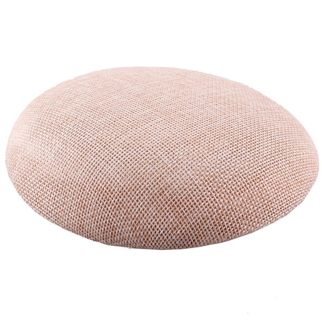 XAGMODSHN 15cm Sinamay Hat Fascinators Hat Base for Women Millinery Accessories Cocktail Teaparty Headpieces Round Hat Base Champagne