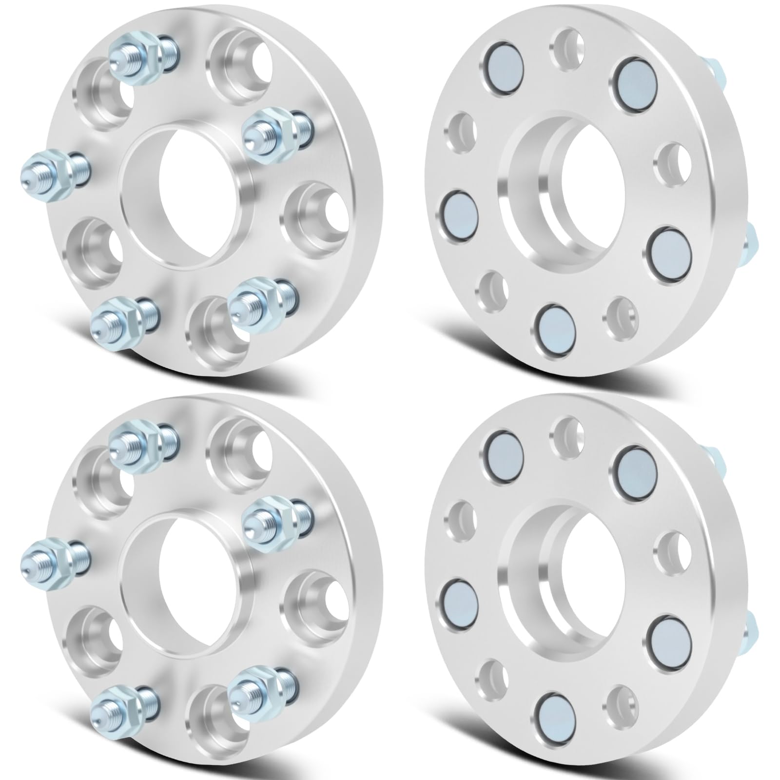 SCITOO 2Pcs 1 inch Wheel Spacers 5x4.5 Studs 12x1.5 Bore 60.1mm