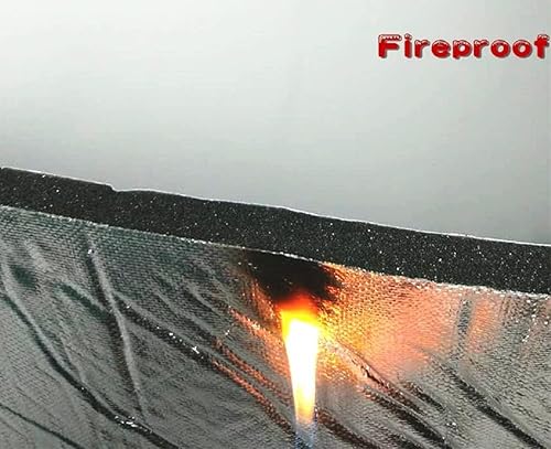 Miniatura 5 de Alfombrilla de amortiguación de sonido, protector térmico de 32 x 55 x 0.62 pulgadas de grosor, autoadhesivo, espuma aislante automotriz,