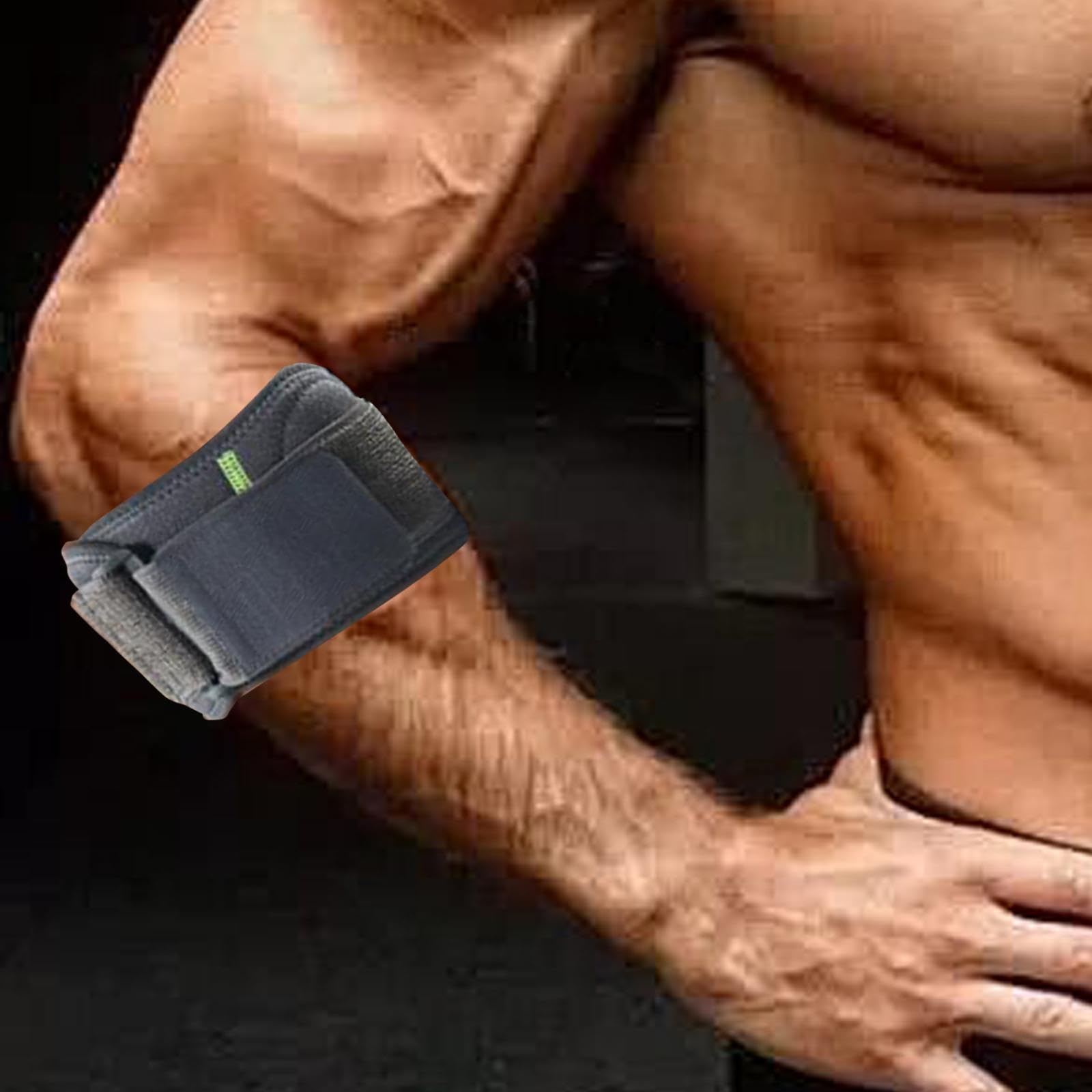 Generic Tennis Elbow Brace Elbow Strap Arm Band Shock Absorption Forearm Support Brace Arm Support Brace for Sports Fitness Workout, 36cmx4cm, Black