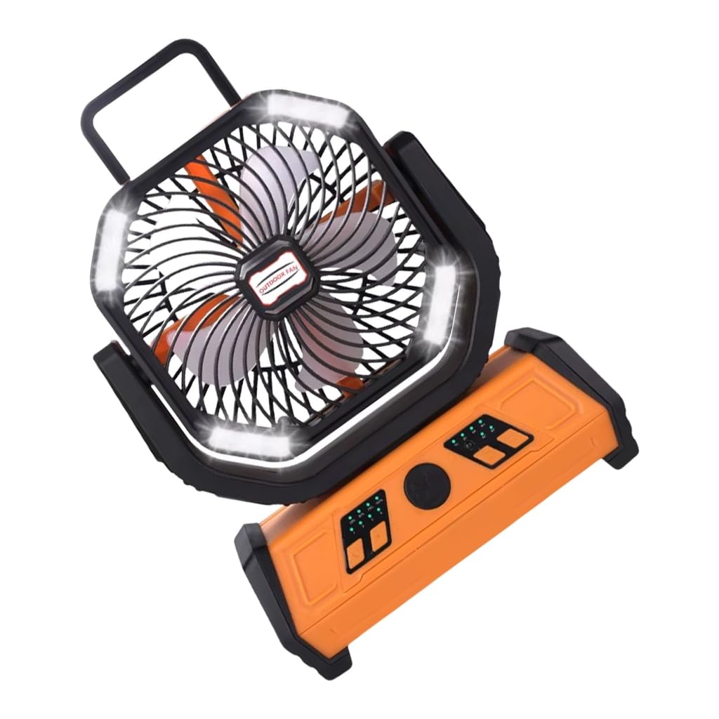 Ventilateur de camping 10000mAh grande autonomie avec crochet grip