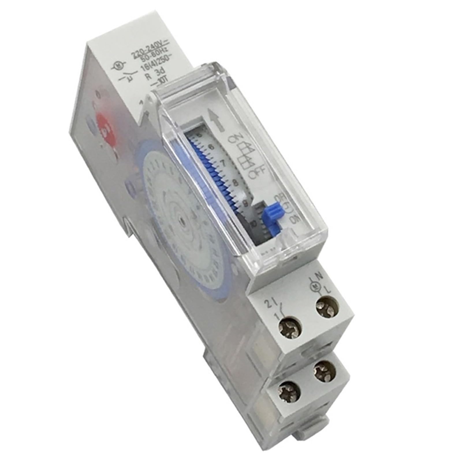 1PCS SUL180a 35mm Din Rail Mechanical Timer Switch 24 Hours Relay Analogues Electrical Programmable AC 220V 16A