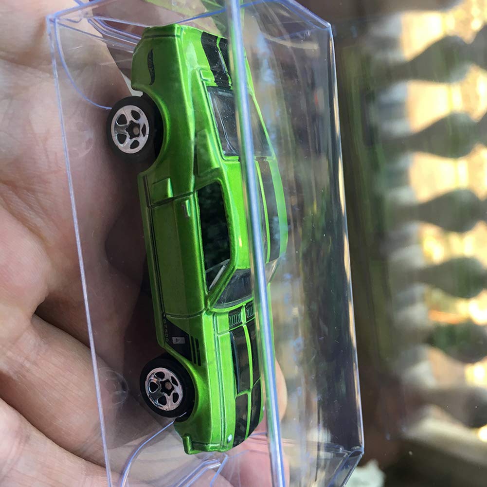 1/64 Diorama Auto Garage Modell, LED-Beleuchtung Stadt Auto Showroom Modell, Parkplatz Szene Display Case, für 1:64 Diecast Modellautos Display, Vitrine Modell Sammlung Geschenk (Red Brick