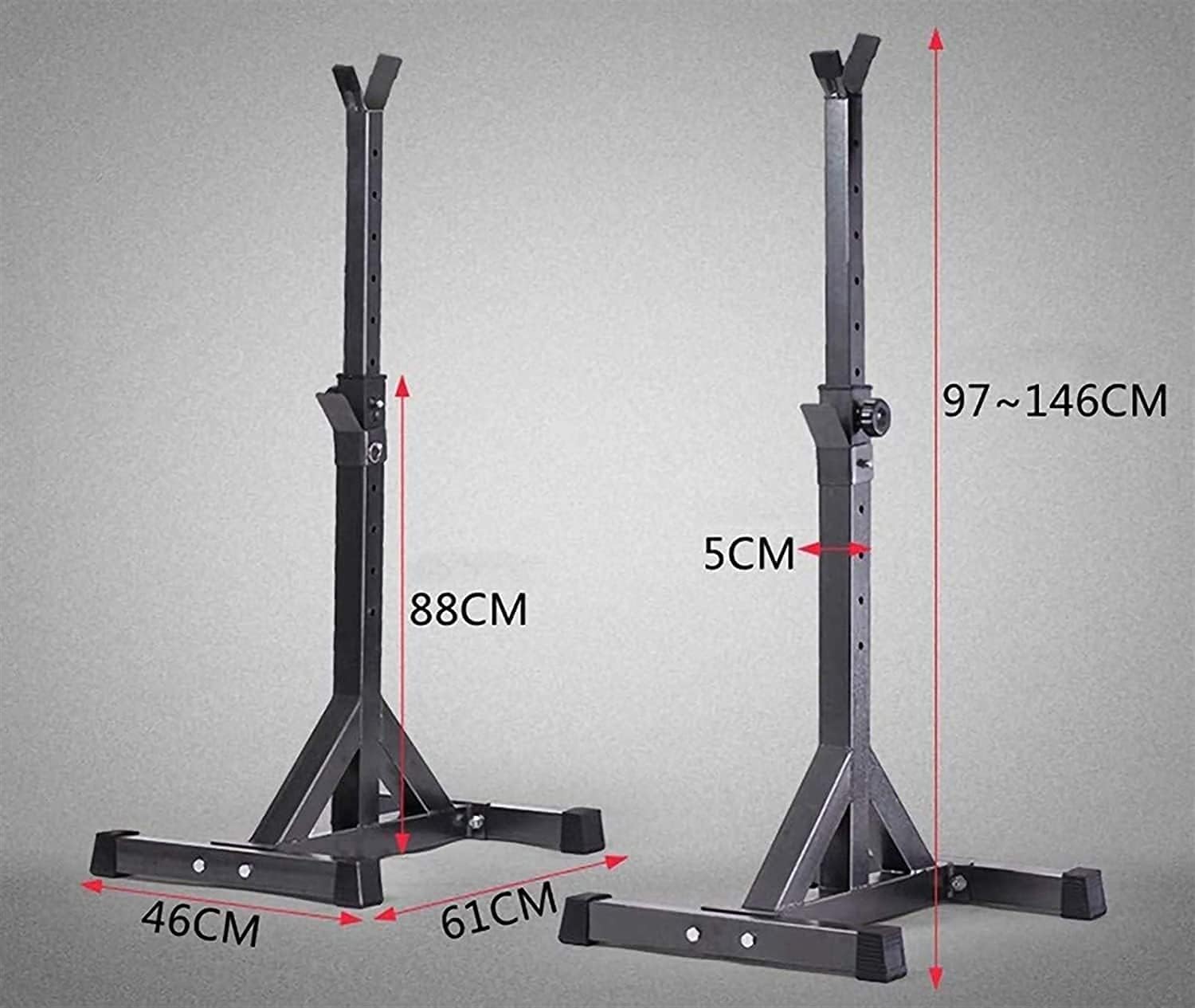 Rack de Sentadillas Profesional, Equipo de Entrenamiento de Fuerza, Soporte para Sentadillas con Barra para Deportes en casa, Press de banca, Rack de sentadilla
